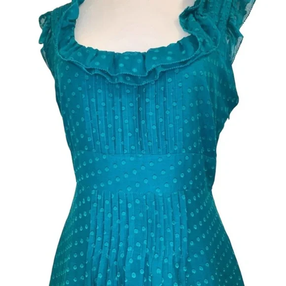 Anthropologie Moulinette Soeurs “Behind the Clouds” Swiss Dot Ruffle Dress 4 - Picture 3 of 10